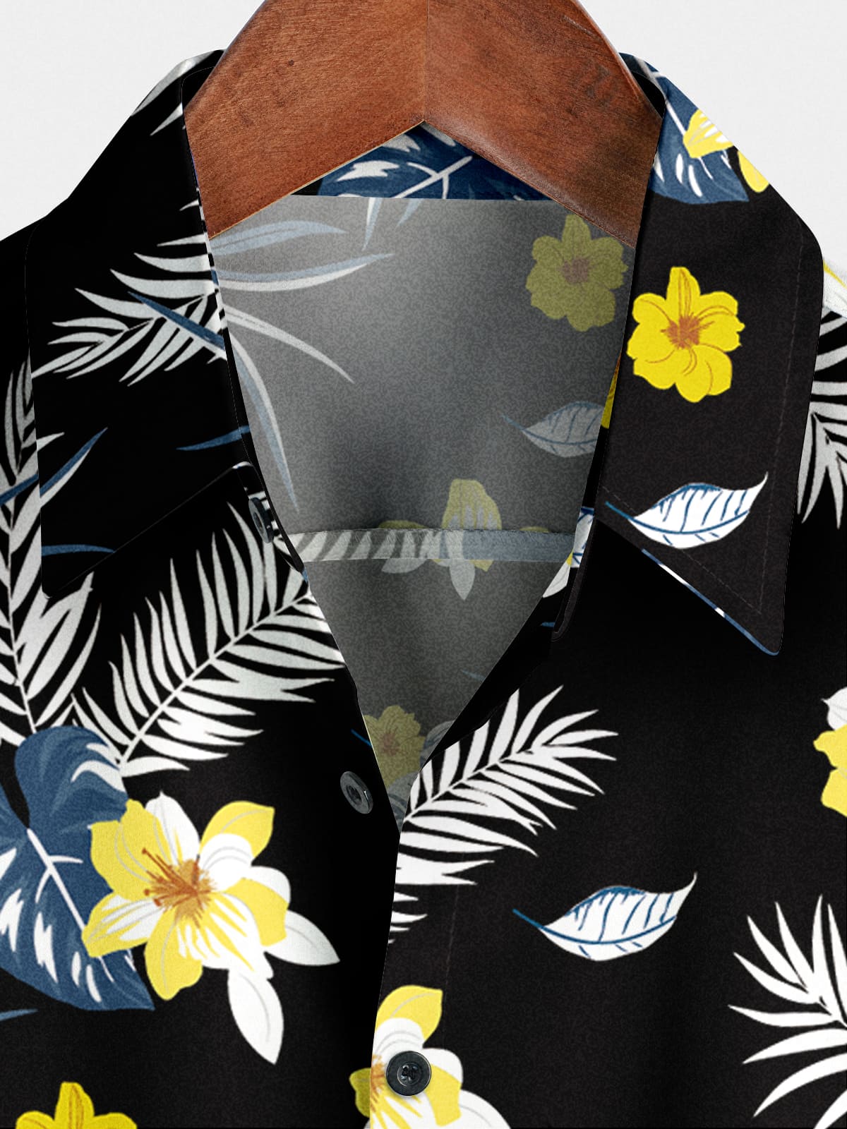 Camicia da uomo a maniche corte con stampa floreale