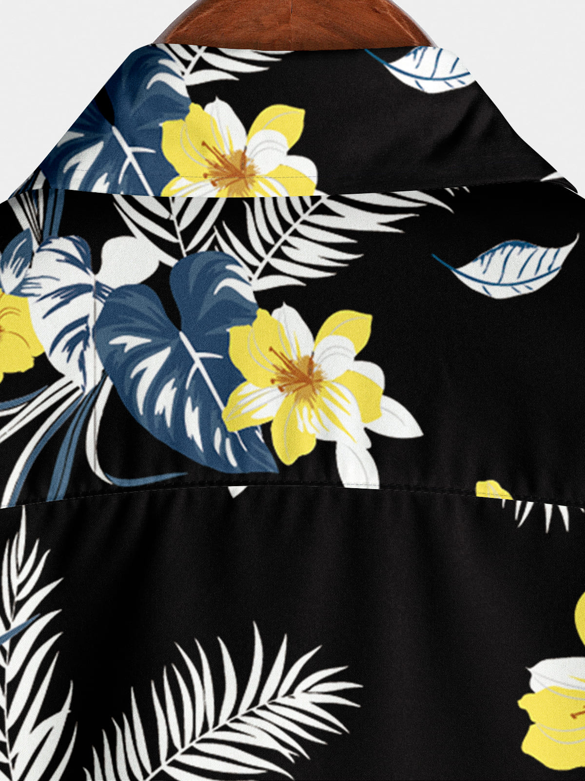 Camicia da uomo a maniche corte con stampa floreale