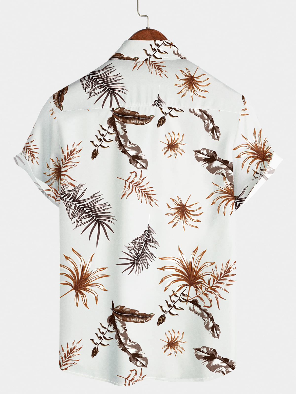Camicia a maniche corte per le vacanze floreali da uomo