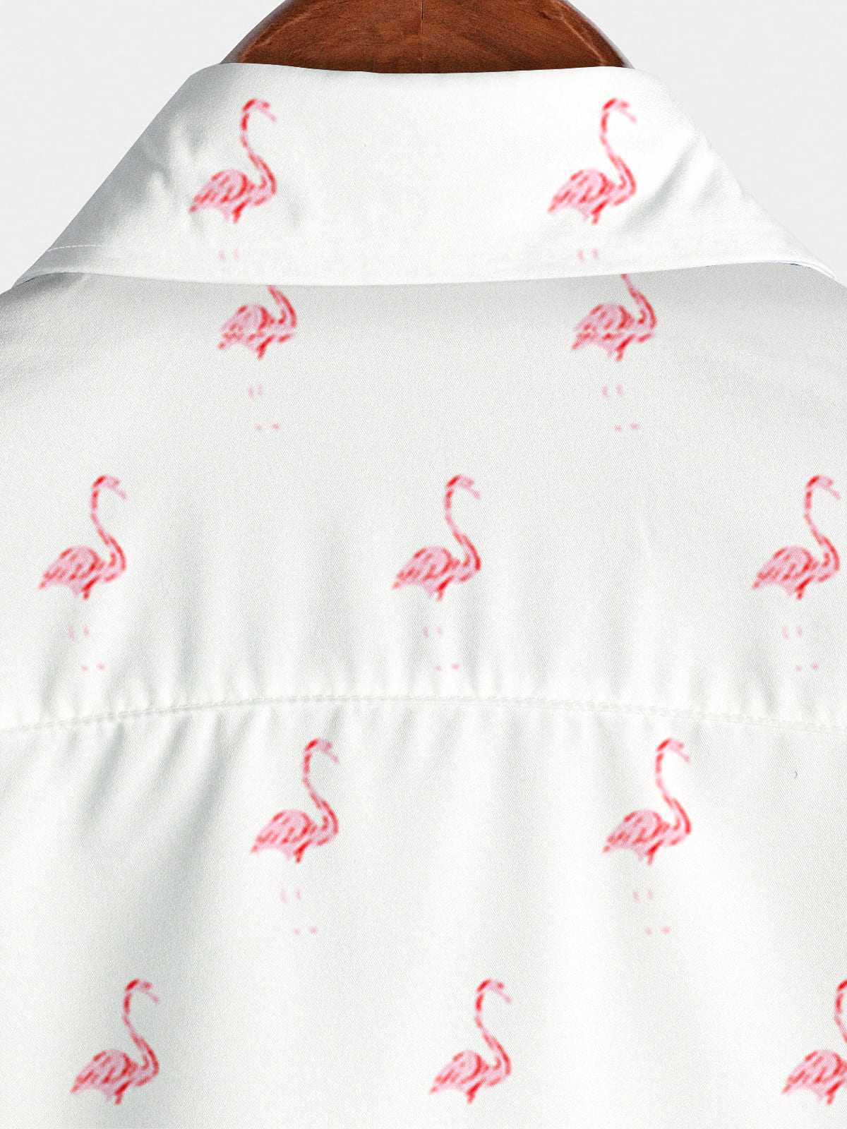 Camicia da uomo a maniche corte con fenicottero