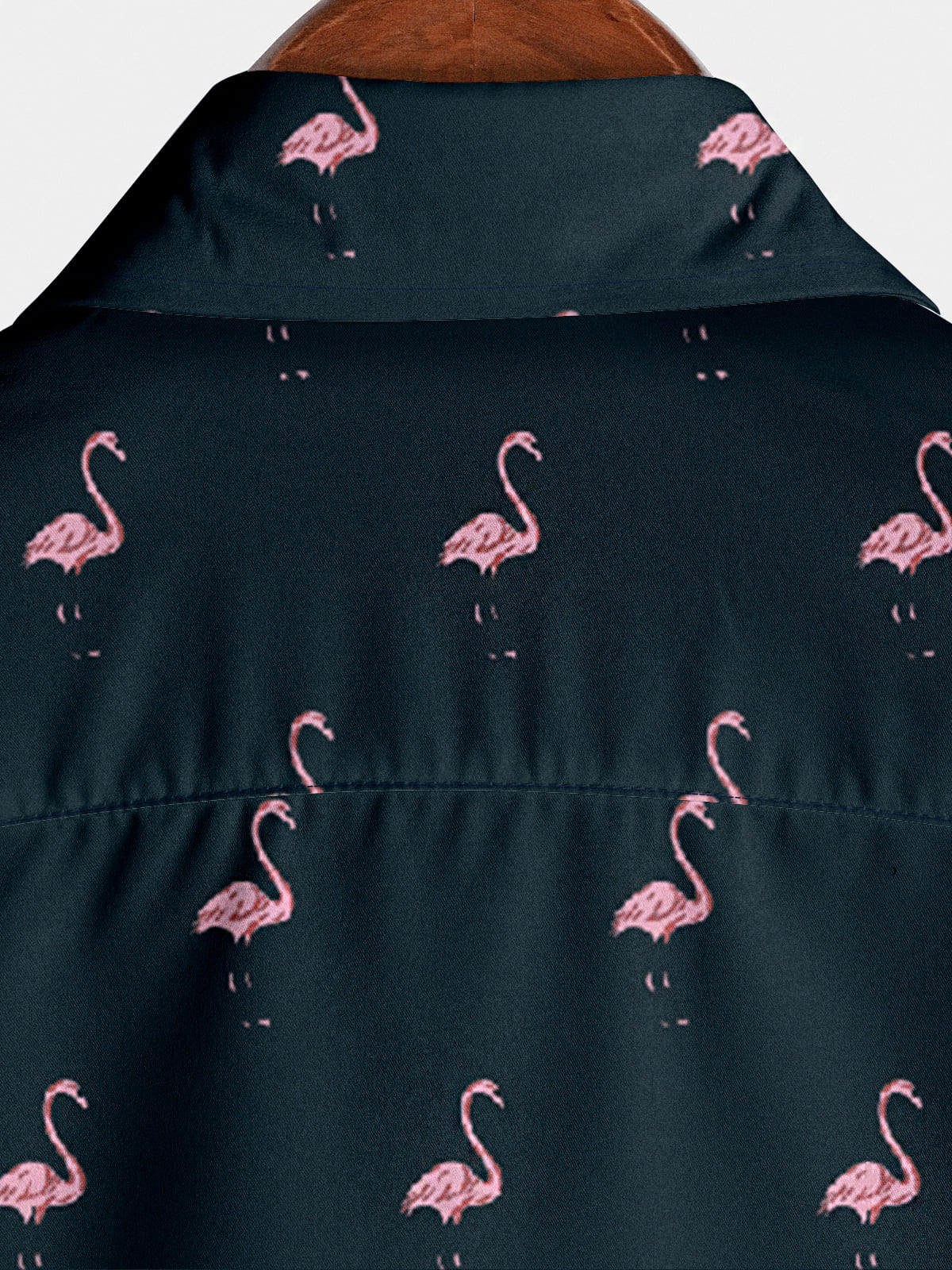 Camicia da uomo a maniche corte con fenicottero