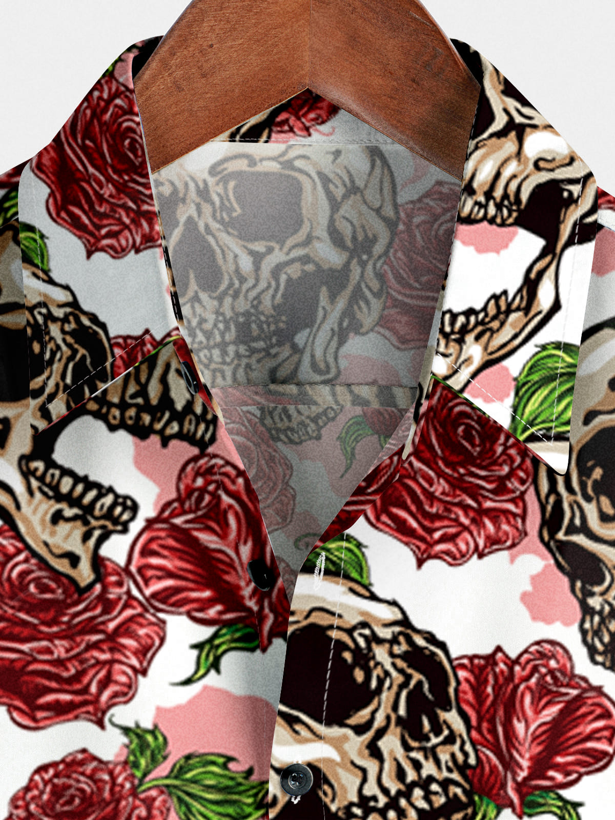 Chemise à manches courtes Flower Skull pour hommes