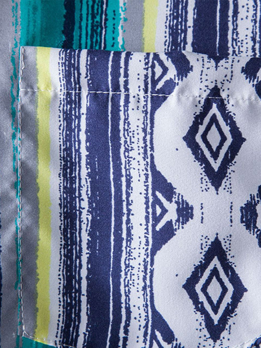 Chemise homme manches courtes imprimé hawaïen