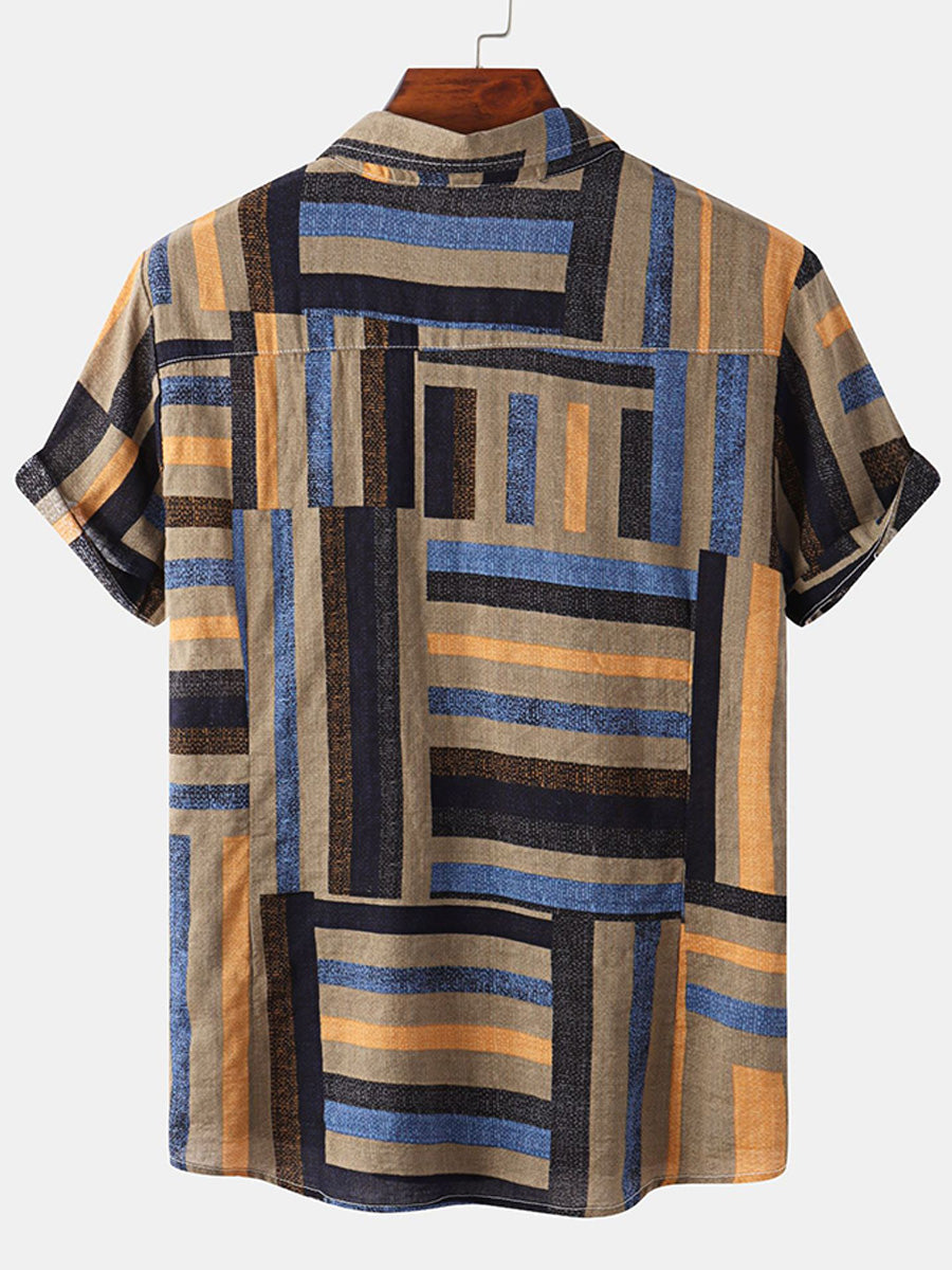 Camicia a maniche corte casual hawaiana da uomo