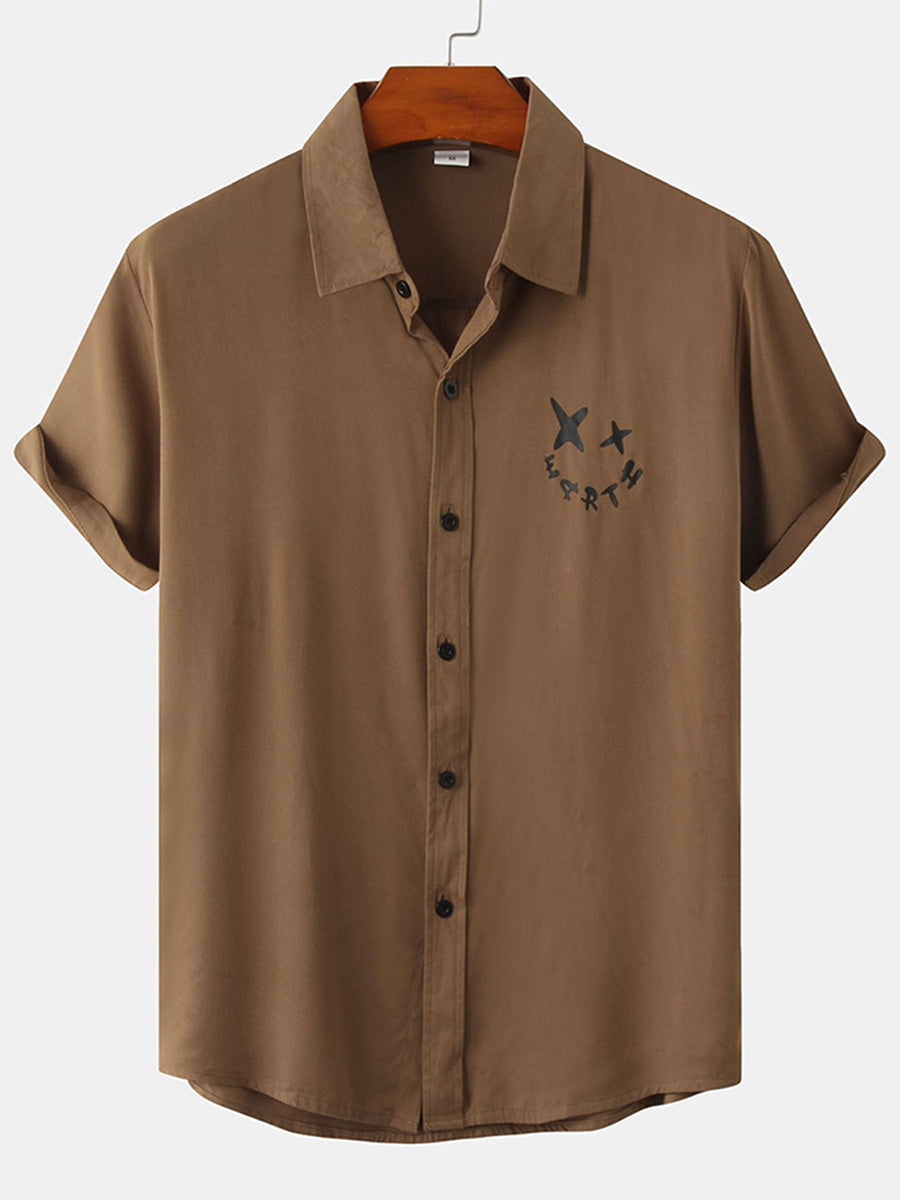 Camicia casual da uomo a manica corta