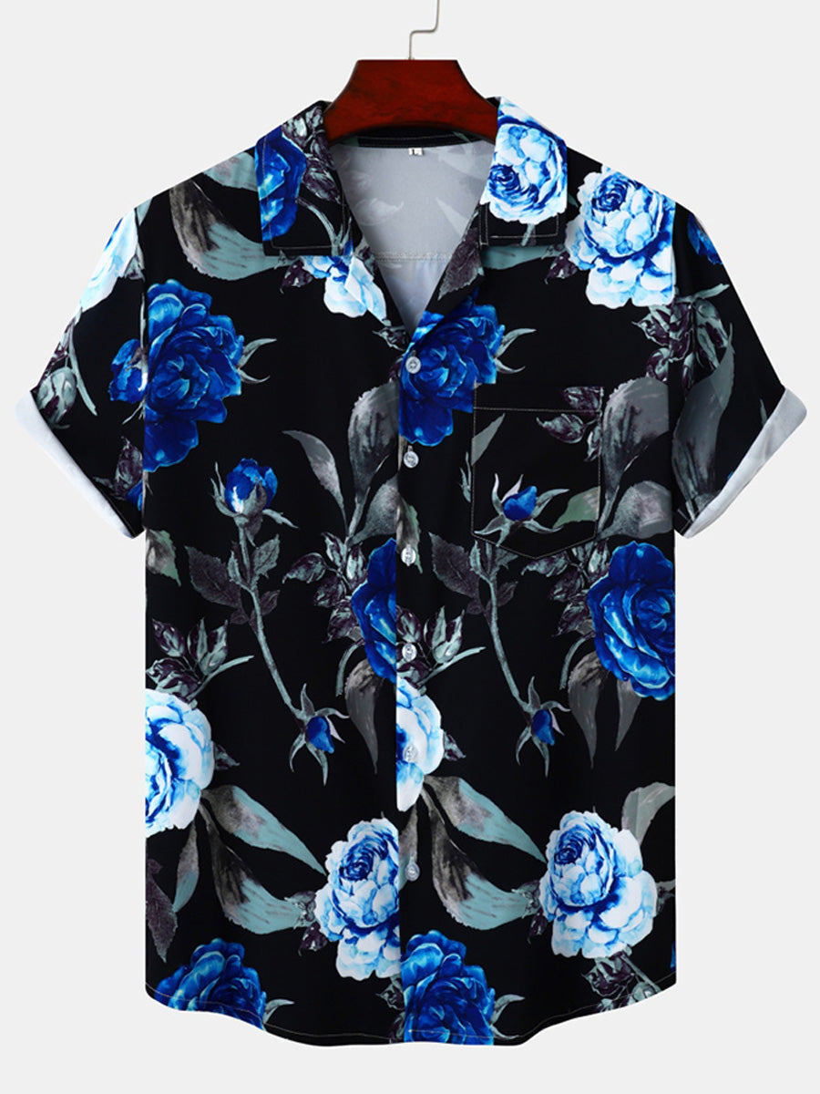 Camicia hawaiana da uomo a manica corta
