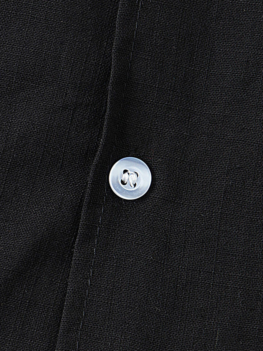 Camicia da uomo a maniche corte in cotone tinta unita