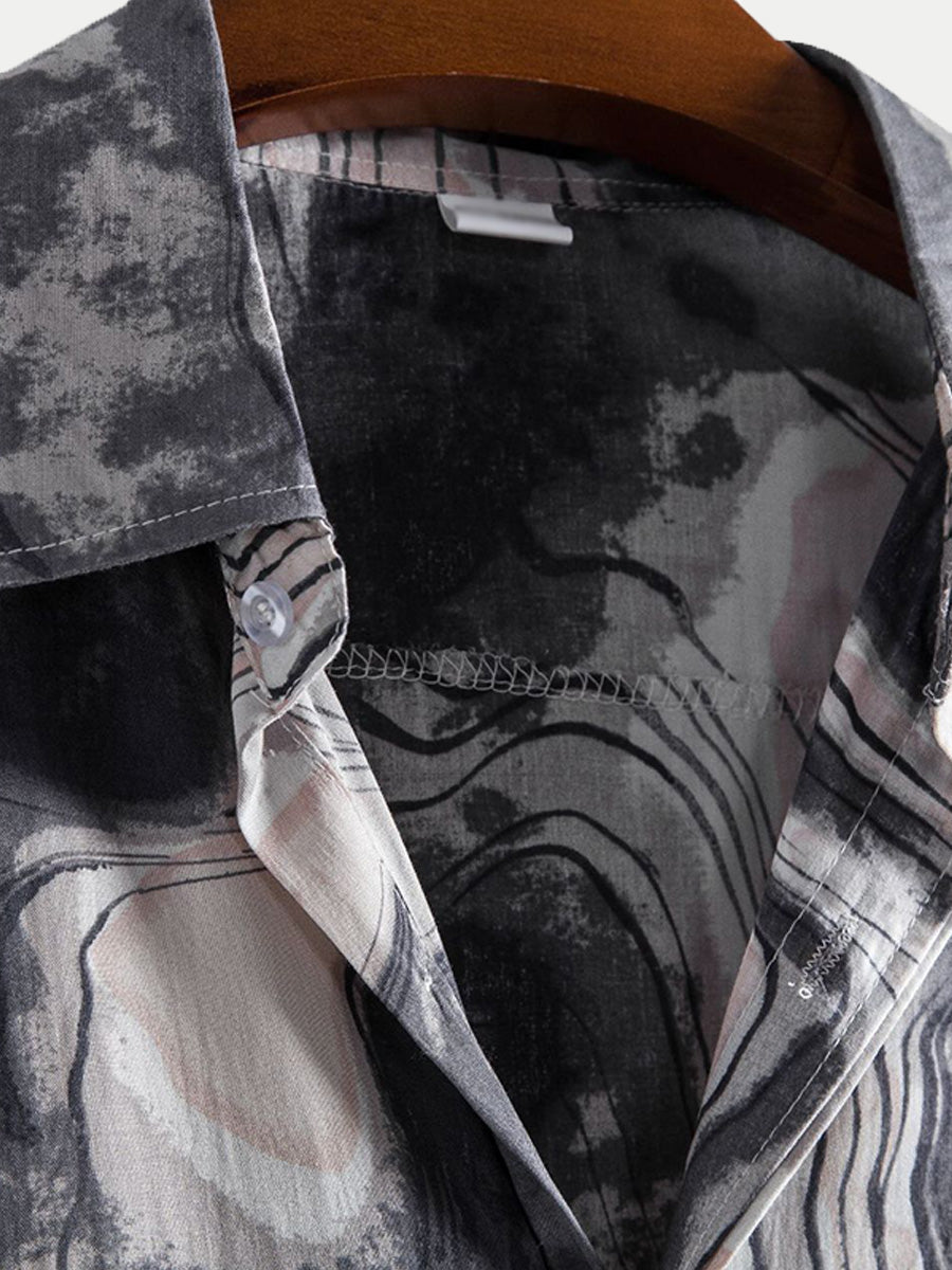 Camicia a maniche corte tinta unita da uomo