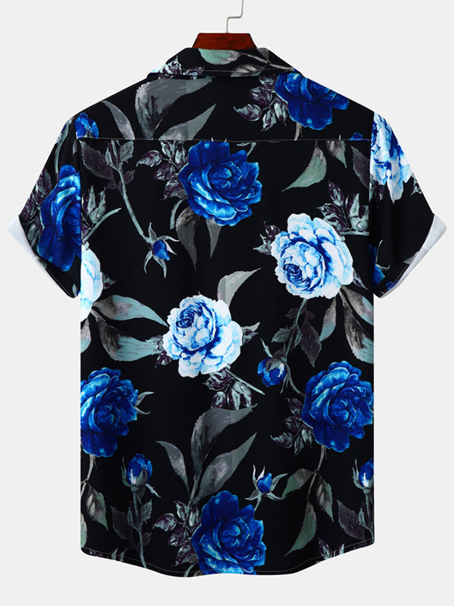 Camicia hawaiana da uomo a manica corta