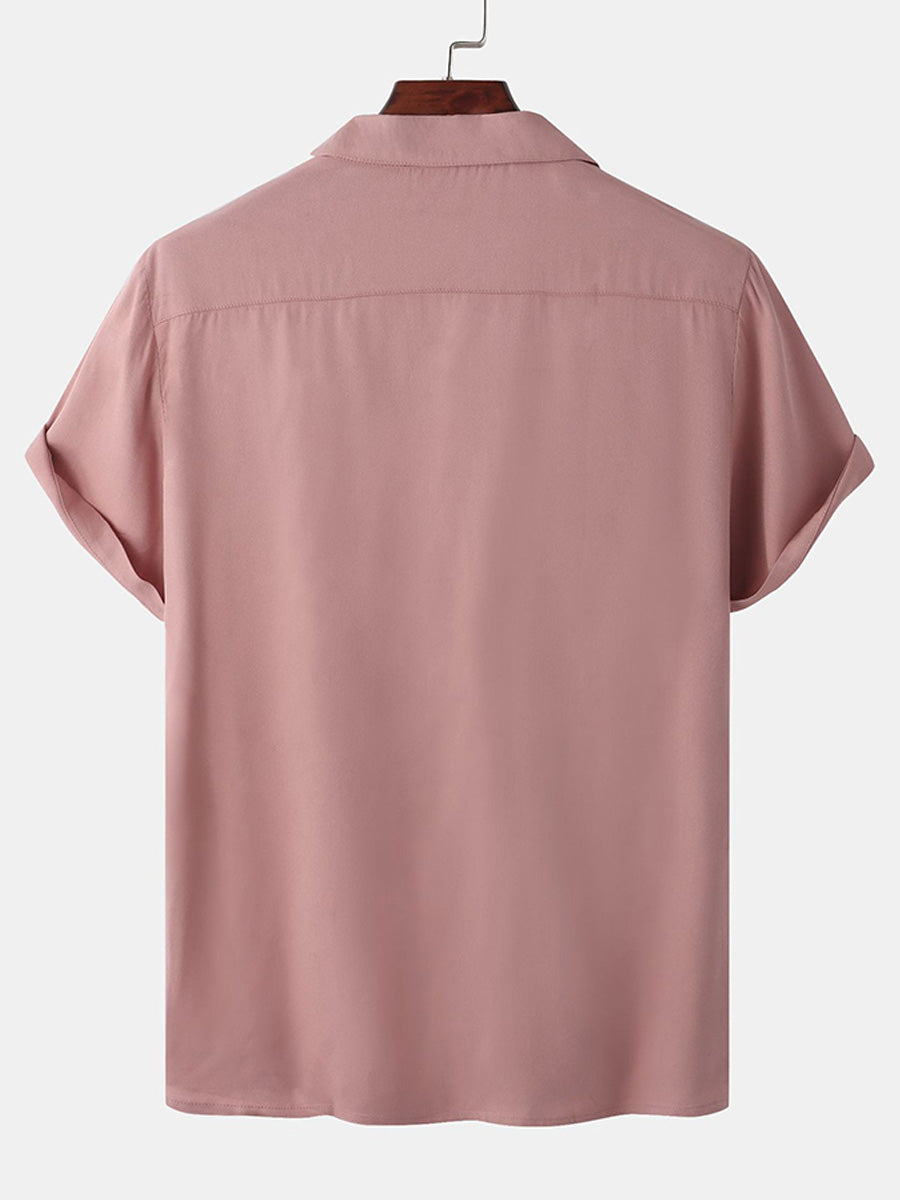 Camicia casual da uomo a manica corta
