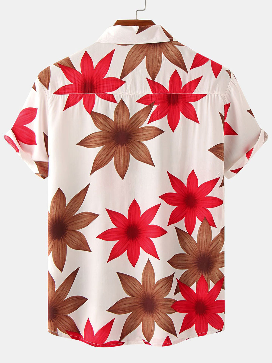 Chemise hawaïenne à manches courtes pour homme