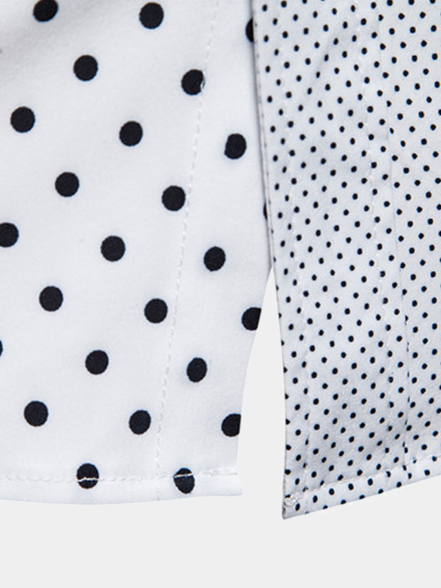 Chemise homme manches courtes imprimé pois