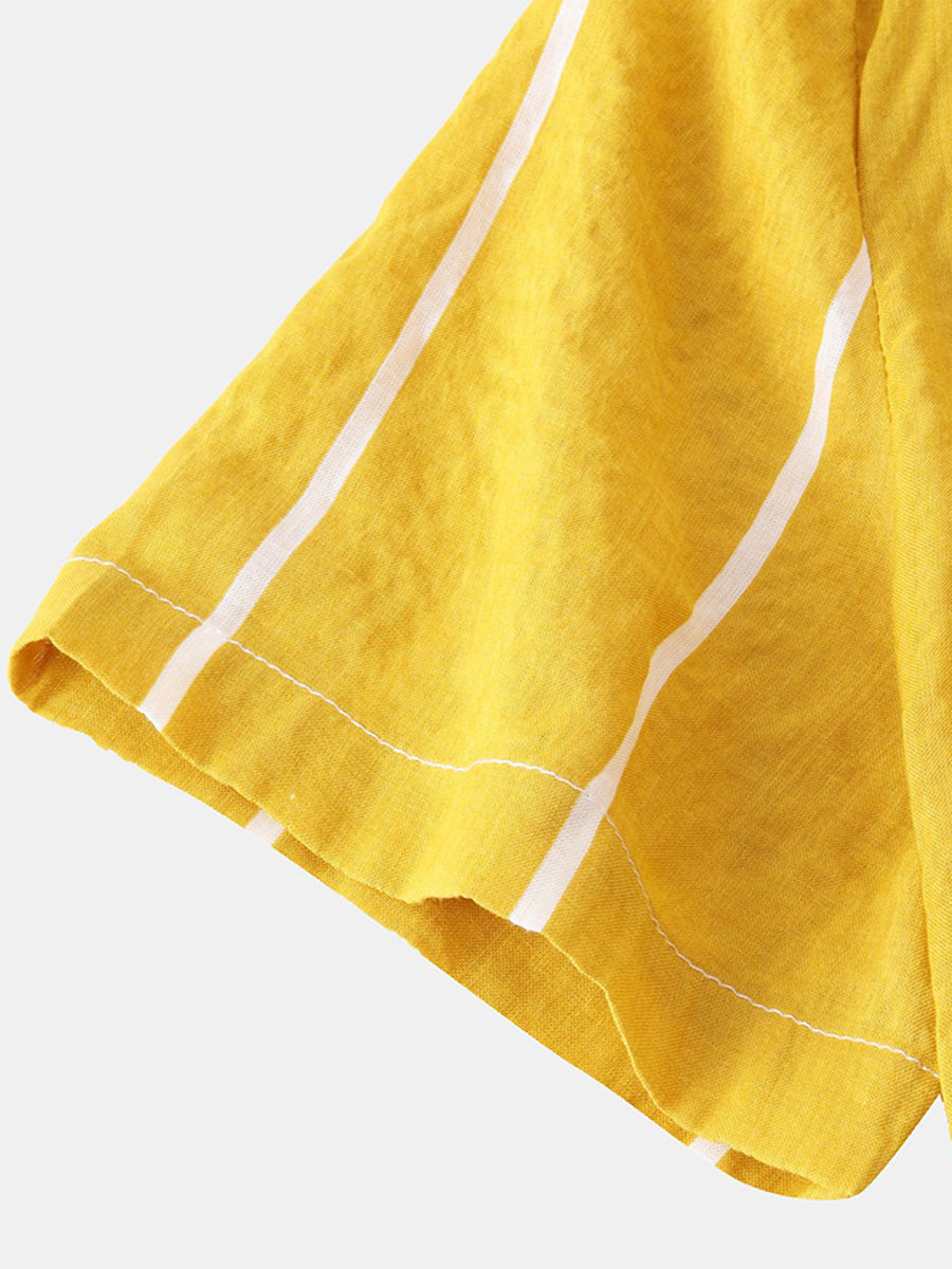 Camicia da uomo a maniche corte con stampa verticale
