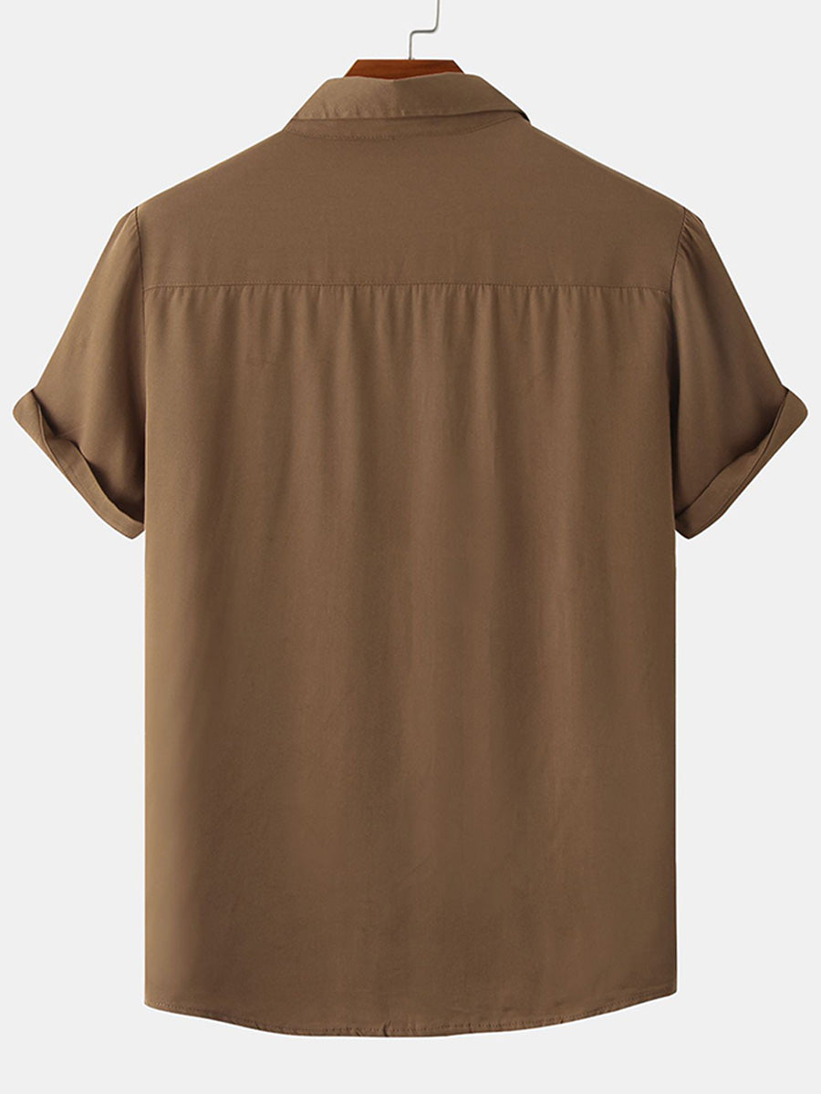 Camicia casual da uomo a manica corta