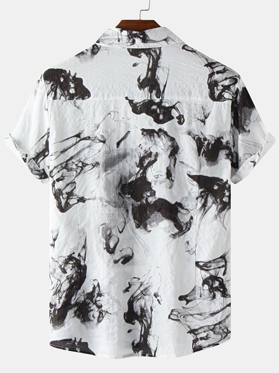 Camicia a maniche corte casual hawaiana da uomo