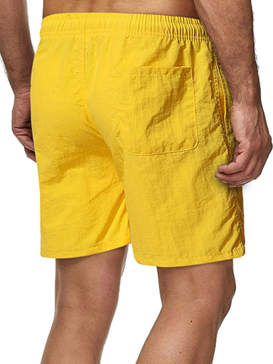 Men's Solid Surf Beach Casual Shorts