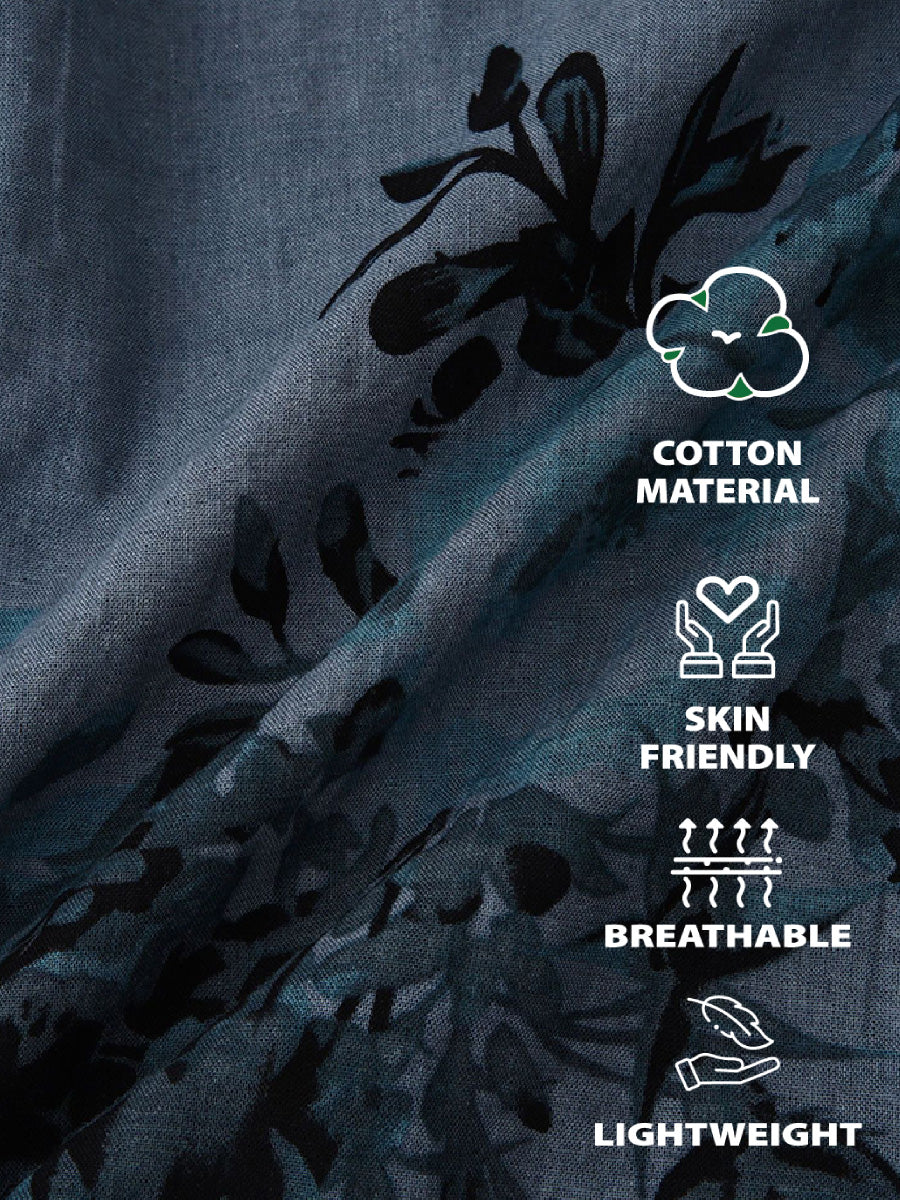 Men's Floral Print short sleeve shirt