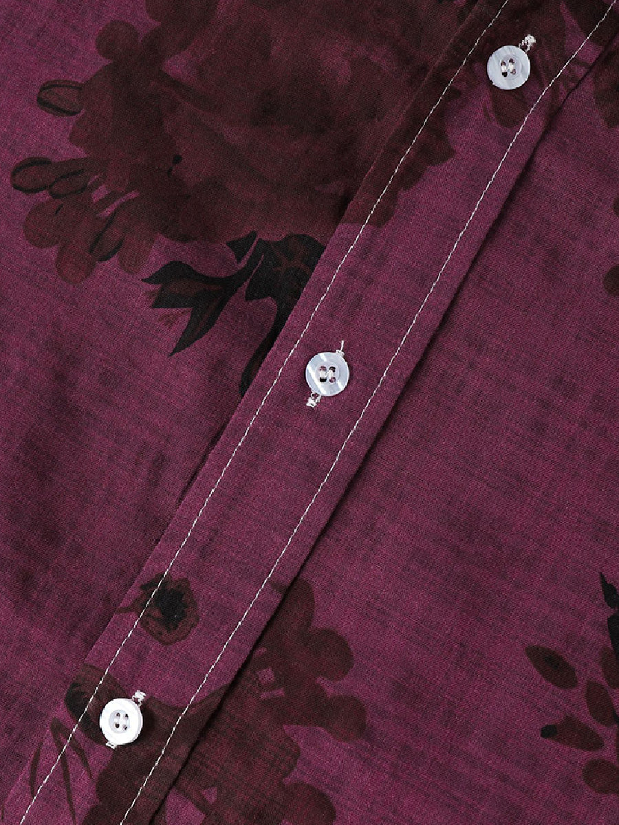 Men's Floral Print short sleeve shirt